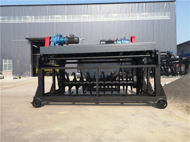 好氧豬糞發酵有機肥堆肥設備,槽式翻拋機